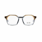 Unisex // Square Optical Frame // Purple + Beige + Ivory