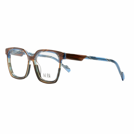 Unisex // Square Optical Frame // Brown + Blue
