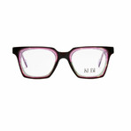 Unisex // Square Optical Frame // Black + Pink