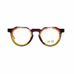 Unisex // Round Optical Frame // Green + Brown + Black