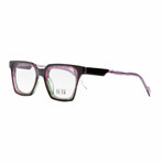 Unisex // Square Optical Frame // Black + Pink
