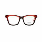 Unisex // Square Optical Frame // Red + Black