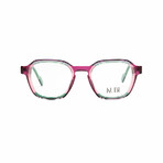 Unisex // Square Optical Frame // Green + Pink