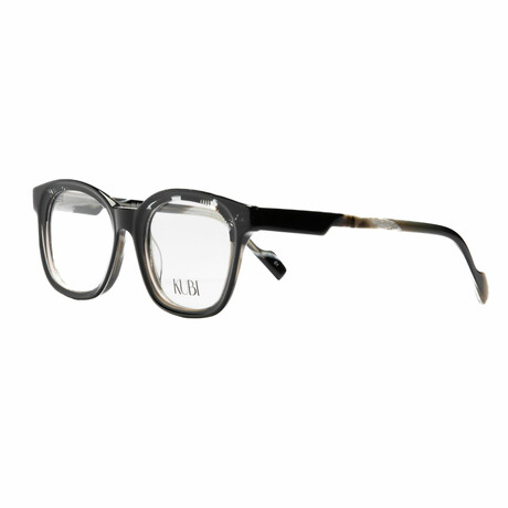 Unisex // Square Optical Frame // Black + White + Clear