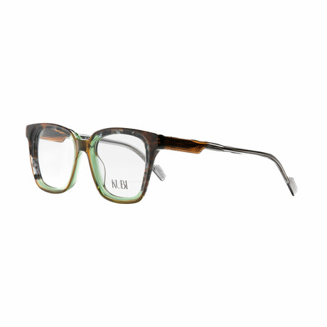 Unisex // Square Optical Frame // Green + Tortoise