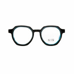 Unisex // Round Optical Frame // Blue + Black + Tortoise