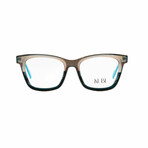 Unisex // Square Optical Frame // Beige + Blue