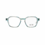 Unisex // Square Optical Frame // Black + Blue + Clear