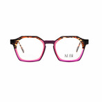 Unisex // Square Optical Frame // Pink + Tortoise