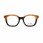 Unisex // Square Optical Frame // Brown + Ivory