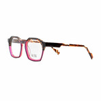 Unisex // Square Optical Frame // Pink + Tortoise
