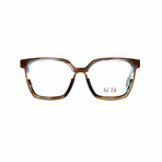 Unisex // Square Optical Frame // Brown + Blue