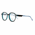 Unisex // Round Optical Frame // Blue + Black + Tortoise
