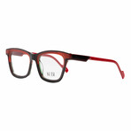 Unisex // Square Optical Frame // Red + Black