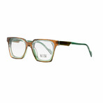 Unisex // Square Optical Frame // Orange + Green