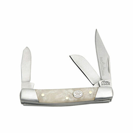 2.75" 3 Blade White Pearl Stockman