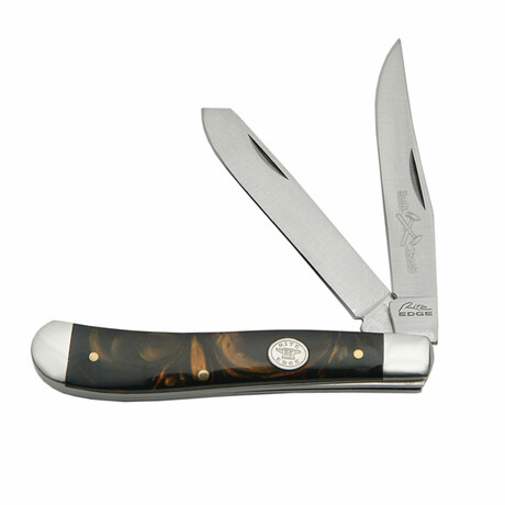3.75" 2 Blade Large Black Pearl Trapper