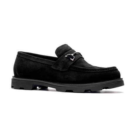 Samuel Suede Bit Loafer // Black (US: 7)