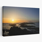 Coastal Waters At Sunset by Chuck Burdick (16"H x 24"W x 1.5"D)