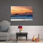 A Long Beach Sunset by Chuck Burdick (16"H x 24"W x 1.5"D)