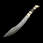 Damascus Brass Machete // 0161