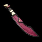 Damascus Brass Machete // 0161