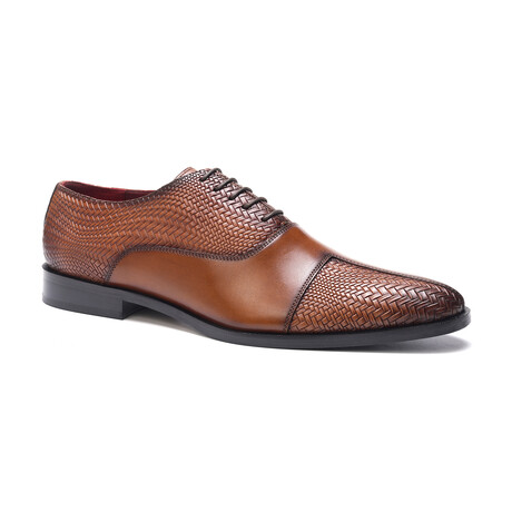 Arlo Leather Cap-Toe Oxford // Brown Burnished (US: 7)