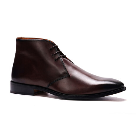 Corazon Leather Chukka Boots // Chocolate Brown Burnished (US: 7)