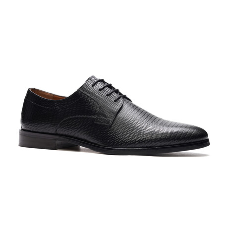 Miles Leather Snake Derby // Black (US: 7)