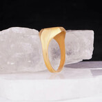 Octagon Signet Ring Gold Vermeil (6.5)