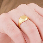 Octagon Signet Ring Gold Vermeil (6.5)