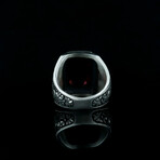 Hand Engraved Garnet (7.5)