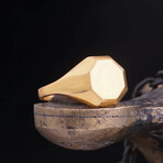 Octagon Signet Ring Gold Vermeil (6.5)