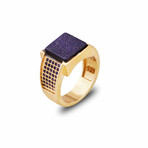 Pave Sapphire & Goldstone Ring (9)