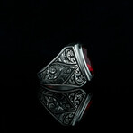 Hand Engraved Garnet (7.5)