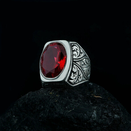 Hand Engraved Garnet (5)