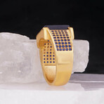 Pave Sapphire & Goldstone Ring (9)