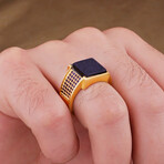 Pave Sapphire & Goldstone Ring (9)