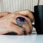 Huge Amethyst Statement Ring (8.5)