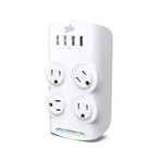Revolve 24 // 24 W // 4-Outlet Rotating + 4 USB-A