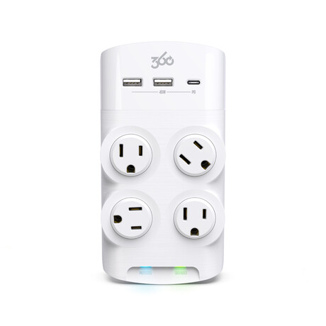 Revolve 45 // 45W // 4 Outlet Rotating + 2 USB-A + 1 USB-C