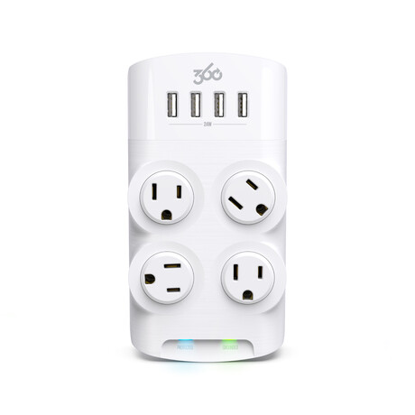Revolve 24 // 24 W // 4-Outlet Rotating + 4 USB-A