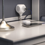 PoweBall24 // 24W // 6ft // Braided 3-Outlet Hub + 4 USB-A