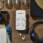 Revolve 45 // 45W // 4 Outlet Rotating + 2 USB-A + 1 USB-C