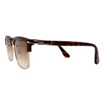 Men's // Persol PO3327S 24/51 Square Sunglasses // Havana Gold + Brown Gradient