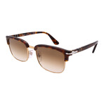 Men's // Persol PO3327S 24/51 Square Sunglasses // Havana Gold + Brown Gradient