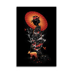 Geisha Nature Print on Acrylic Glass by Nicebleed (16"H x 24"W x 0.25"D)