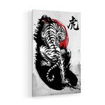 Japanese Tiger Print on Acrylic Glass by Cornel Vlad (16"H x 24"W x 0.25"D)