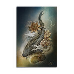 Koi And Lotus Print on Acrylic Glass by Marine Loup (16"H x 24"W x 0.25"D)