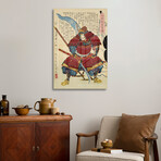 Samurai with Naginata Print on Acrylic Glass by Unknown Artist (16"H x 24"W x 0.25"D)